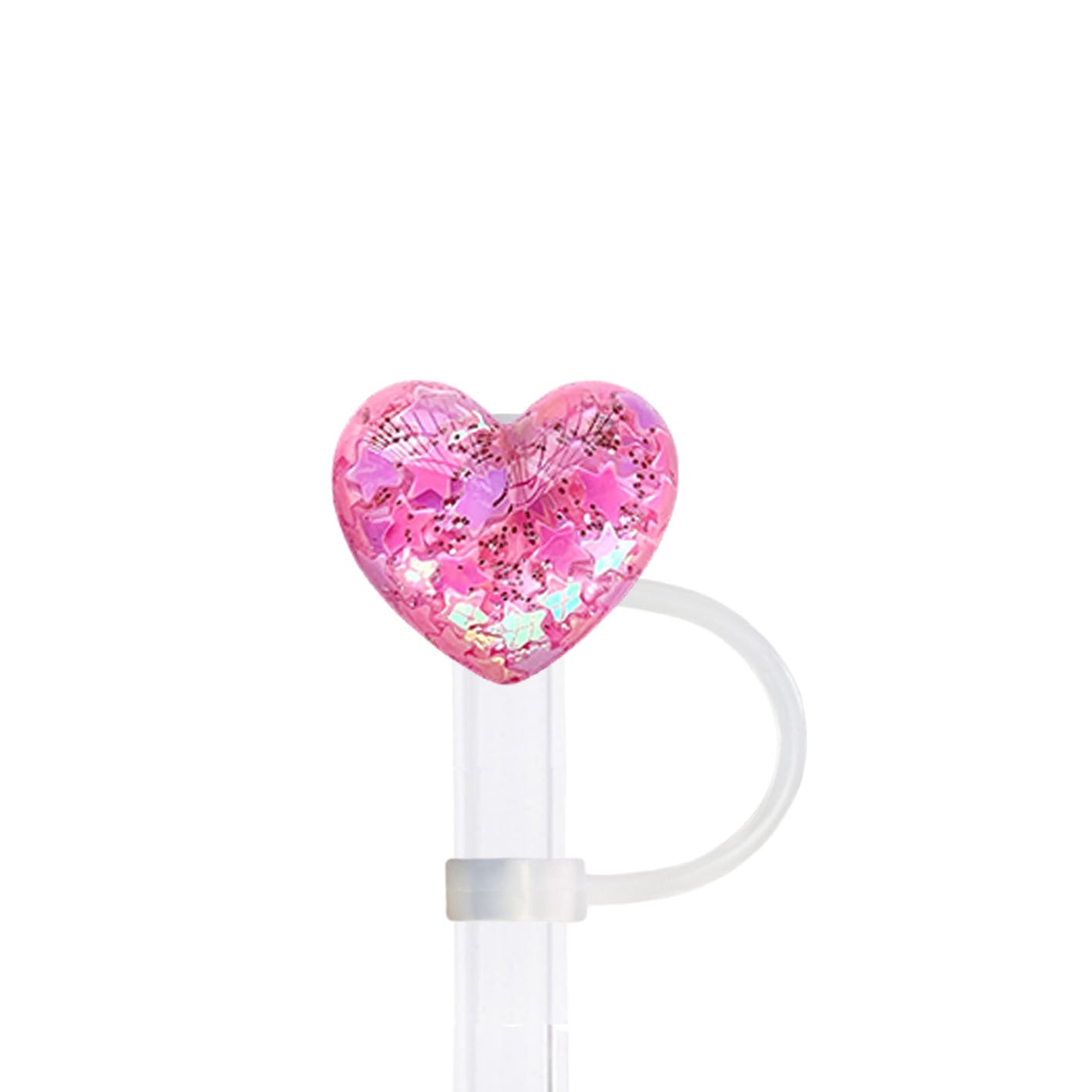 Wholesale 10pcs Five-pointed star sequins Straw Cover Straw Tube Cap