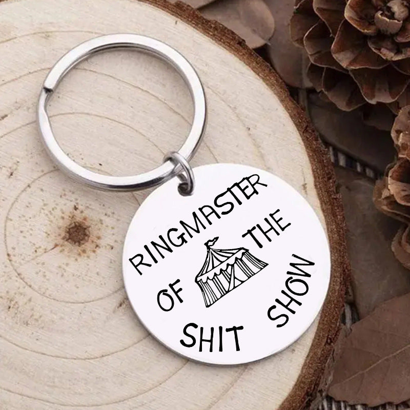 Wholesale Stainless Steel Round Laser Engraved Keychains ACC-KC-MeiXin007