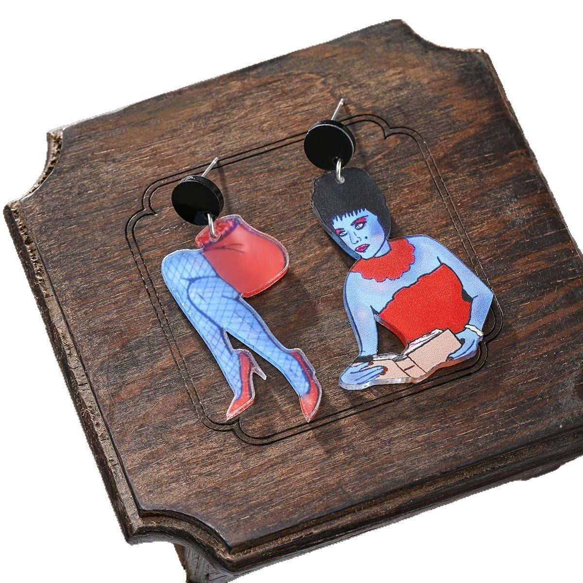 Wholesale Sexy Red Dress Woman Studs Earrings