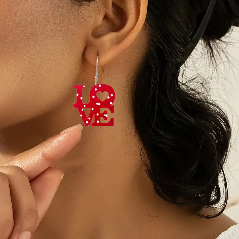 Wholesale Valentine's Day LOVE Acrylic Earrings