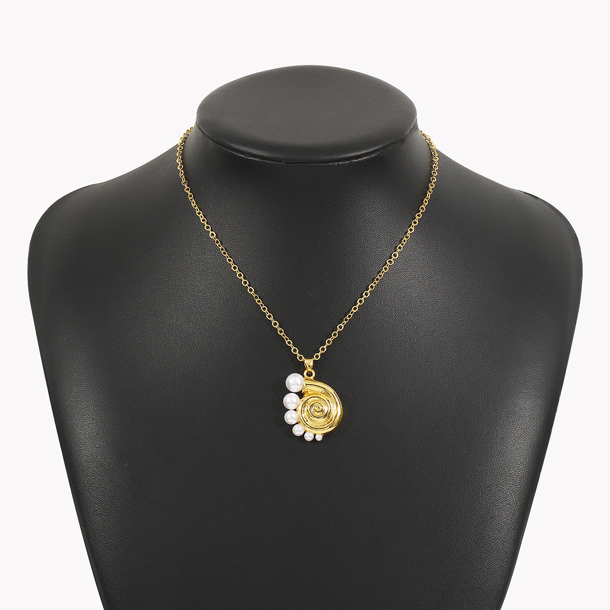 Wholesale Same Style Conch Pearl Earrings Necklace Ring Simple Casual Beach Style