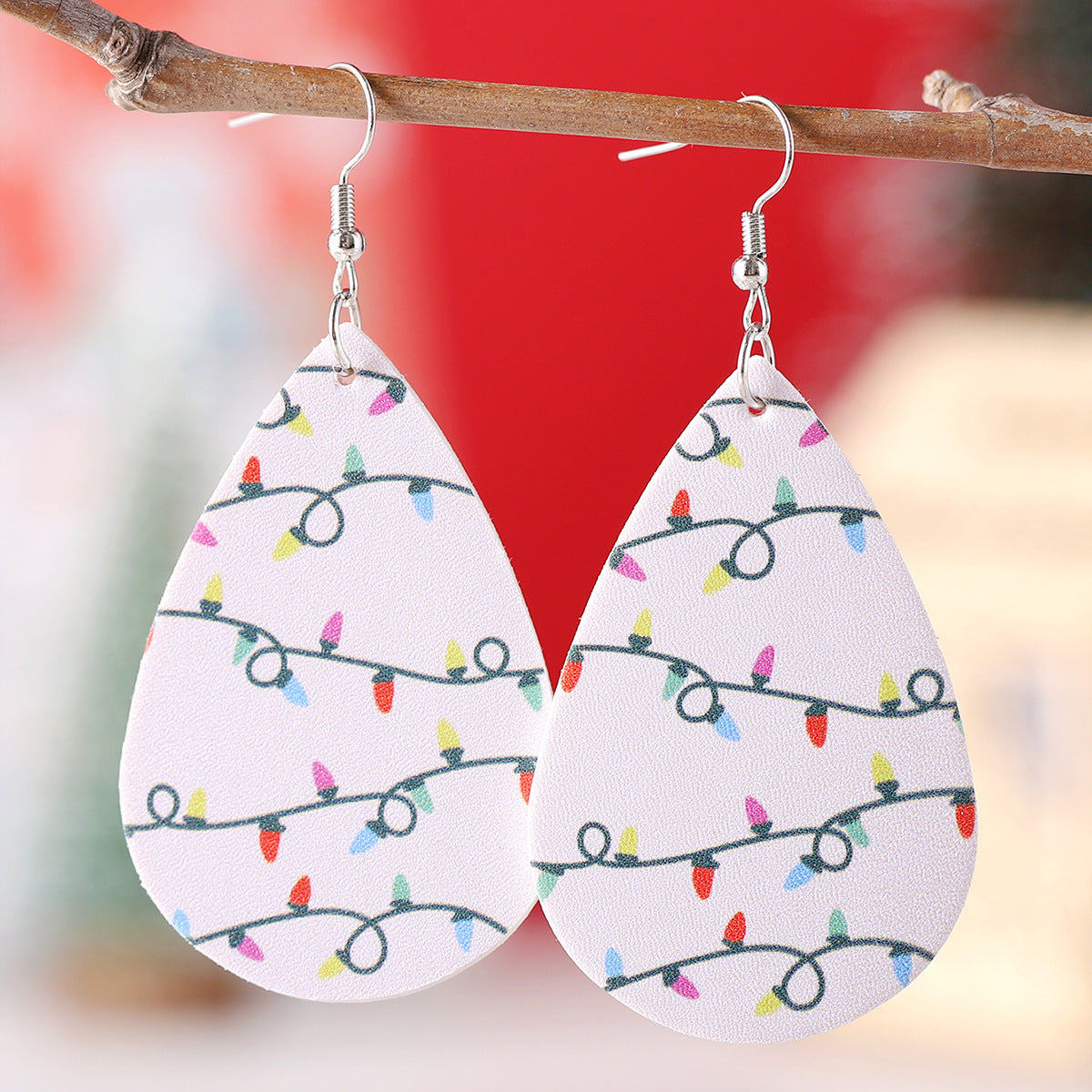 Wholesale Christmas Lights Gnome Elk Snowflake Winter Snowflake Earrings ACC-ES-ChuLian137