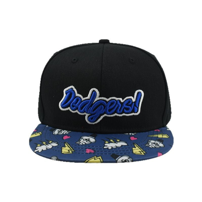 Wholesale Cartoon Letter Embroidered Flat-edge Baseball Cap