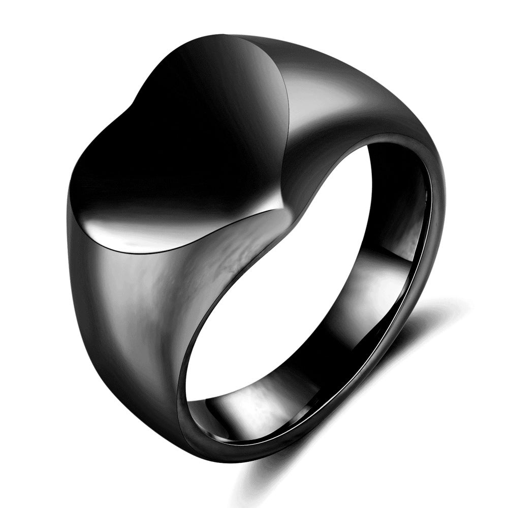 Wholesale  Titanium Steel Men's Heart Ring