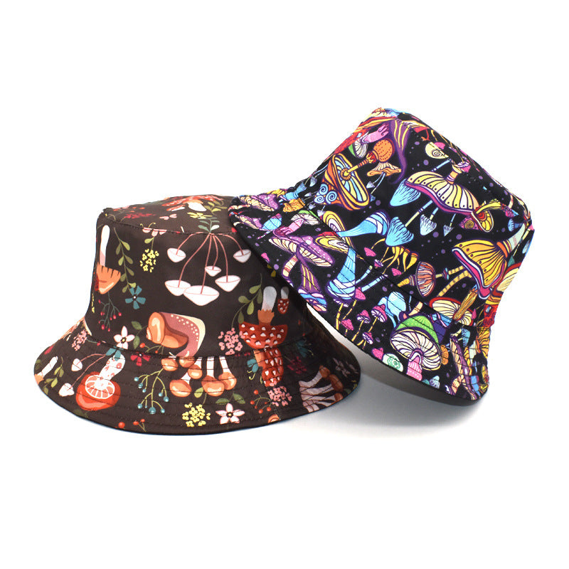 Wholesale Colorful Mushroom Pattern Bucket Hat ACC-HT-ShunMa003