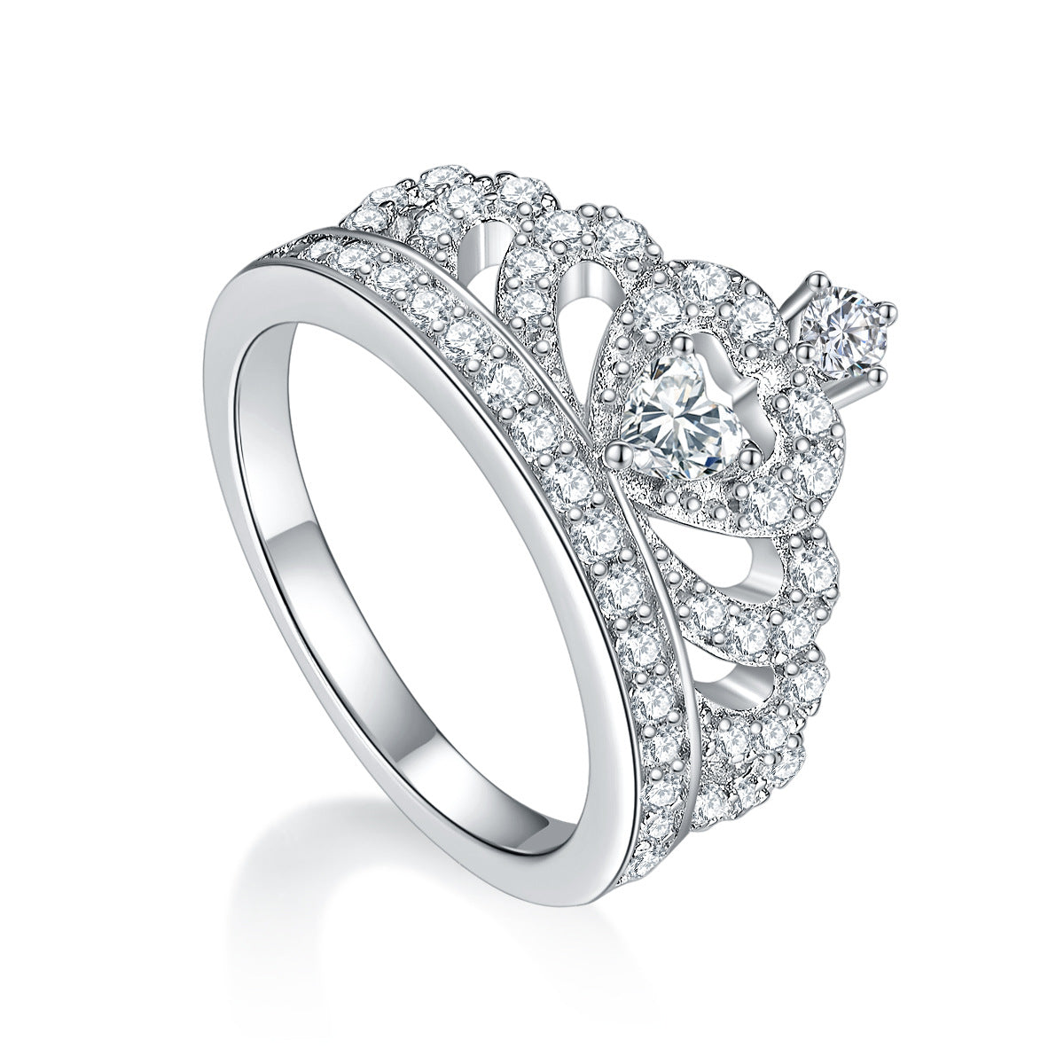 Wholesale  s925 sterling silver crown zircon women's ring