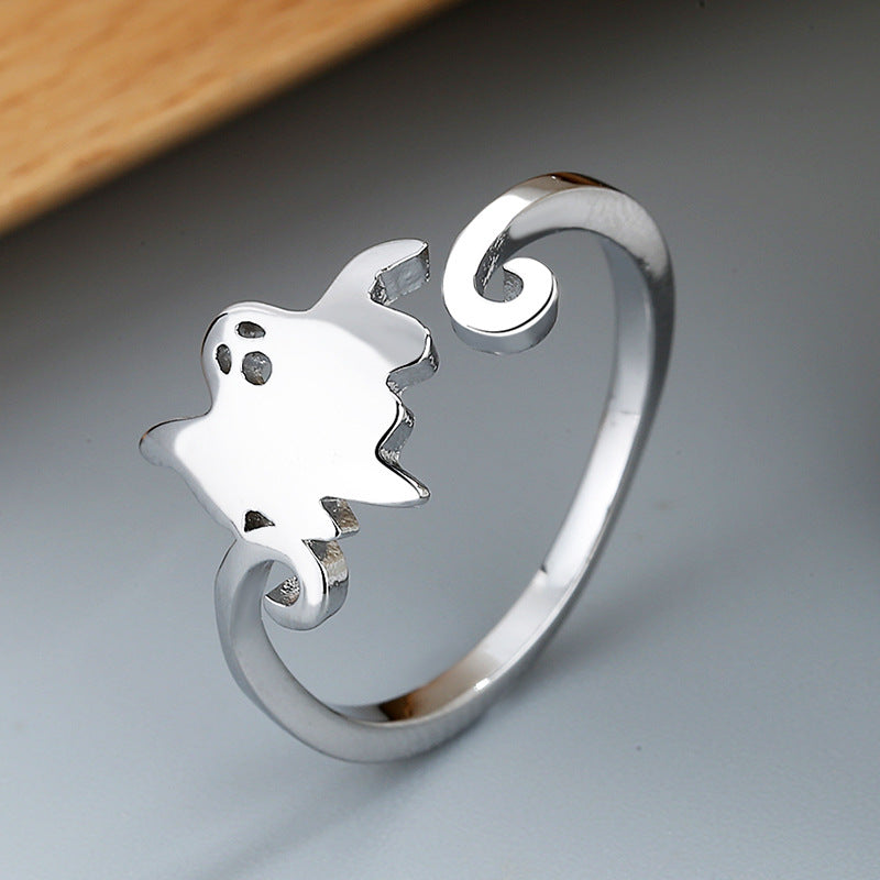 Wholesale Copper  Witch Broom Pumpkin Adjustable Ring Unisex Fashion Gift