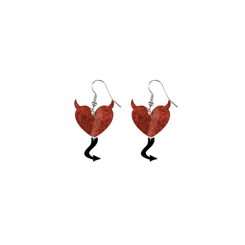 Wholesale Valentine's Day Cute Devil Love Bear Earrings ACC-ES-XueP043