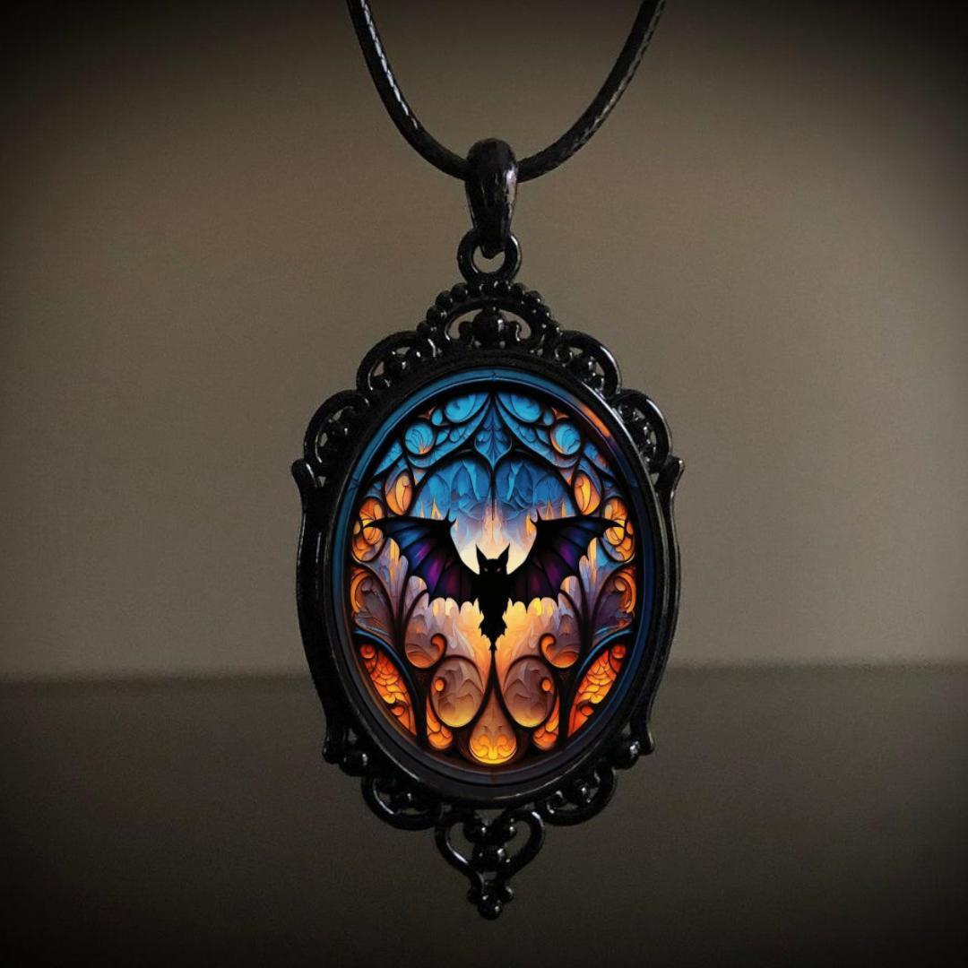 Wholesale Alloy Gothic Bat Pendant Necklace - Fashion Jewelry Accessory for  and Gift