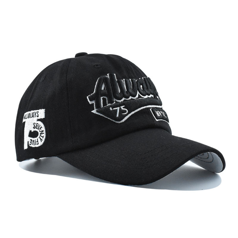 Wholesale  75 washed baseball cap old letter embroidered cap