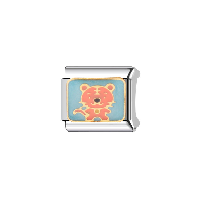 Wholesale Italian Charm Bracelet 9mm DIY Splicing Removable Love Cartoon Stainless Steel Composable Bracelet