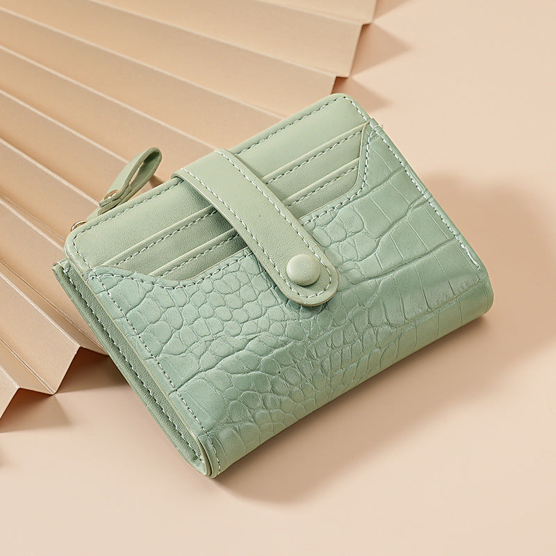 Wholesale Women S PU Leather Compact Wallet Thin Foldable Coin Purse Card Holder Everyday Fashion Accessory