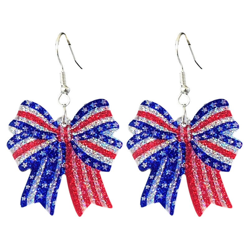 Wholesale Independence Day July 4  Shiny Bald Eagle Boots Butterfly Earrings