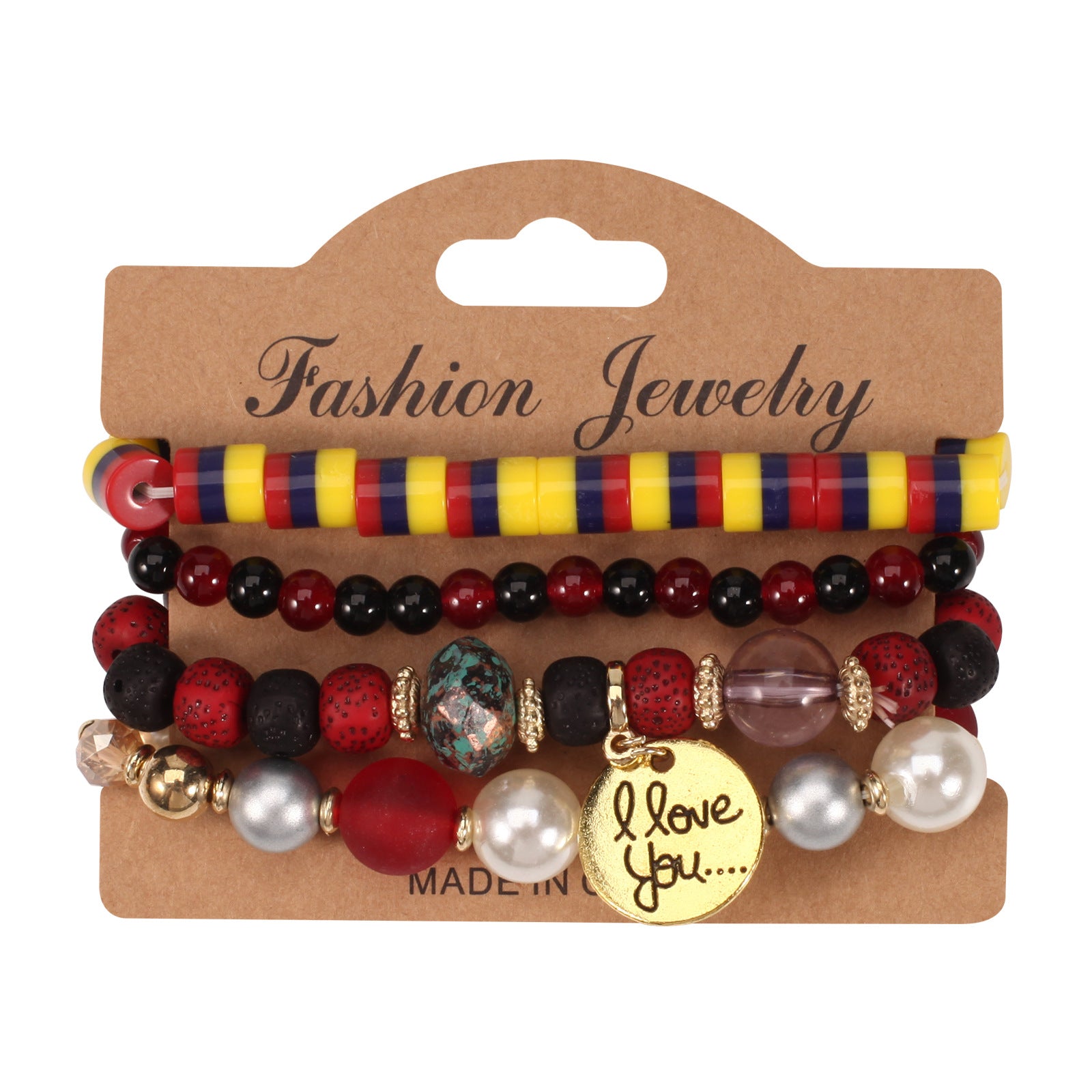 Wholesale Bohemian Bracelet Handmade Beaded Multi-layer Pendant Bracelet Layered Bracelet Set ACC-BT-XinY017