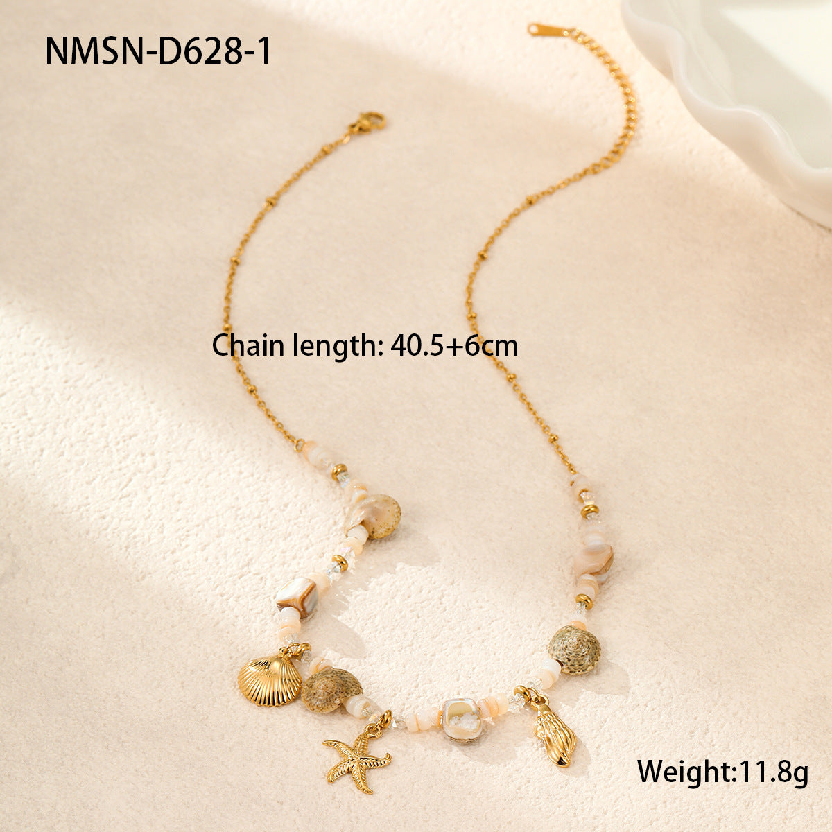 Wholesale Ocean-style Bohemian stainless steel necklace and bracelet set