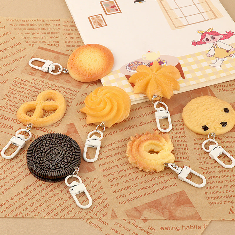 Wholesale  Cookie Keychain Pendant Cute and Creative Keychains