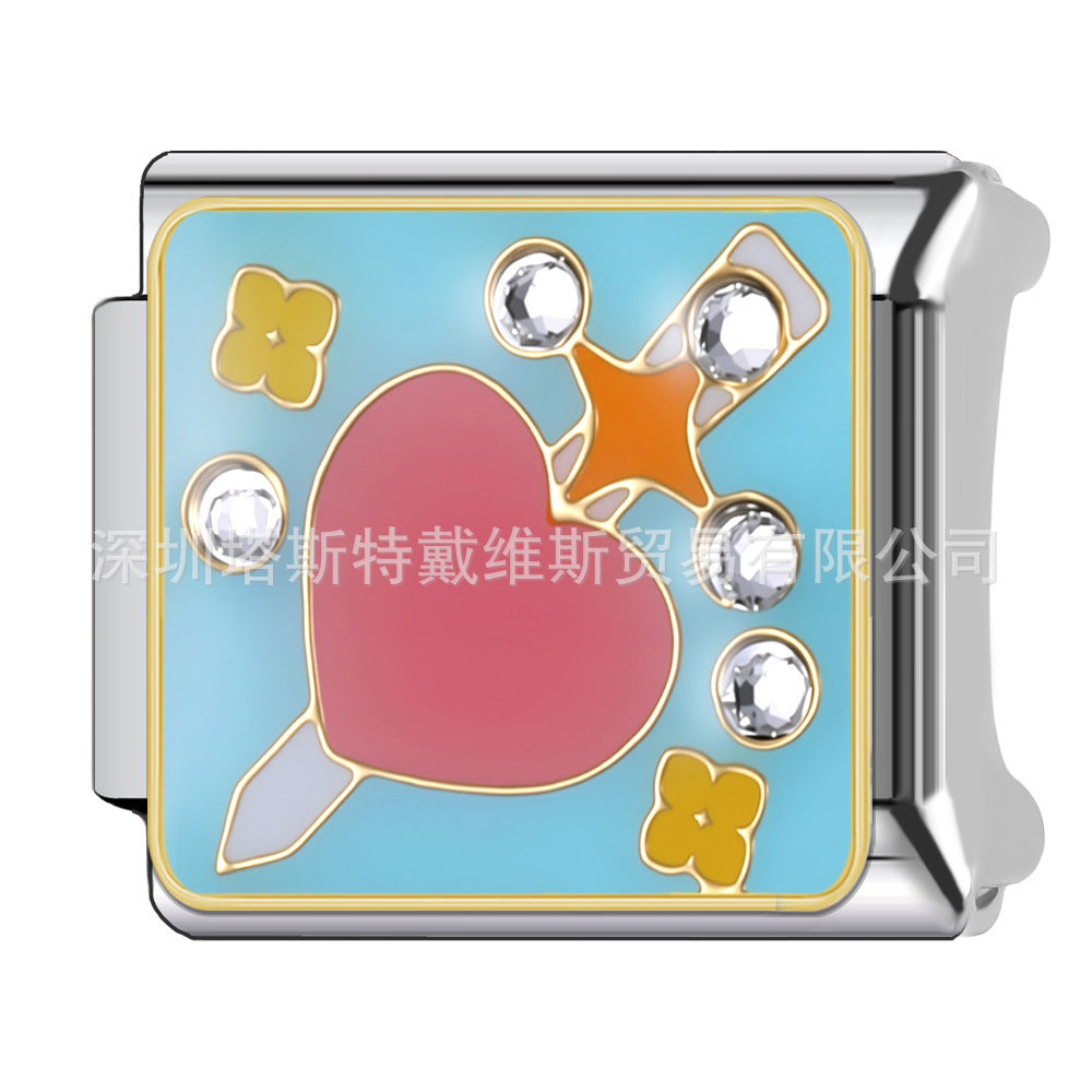 Wholesale Retro Tarot-Style Italian Charm Bracelet Stainless Steel Fashion Accessory Gift