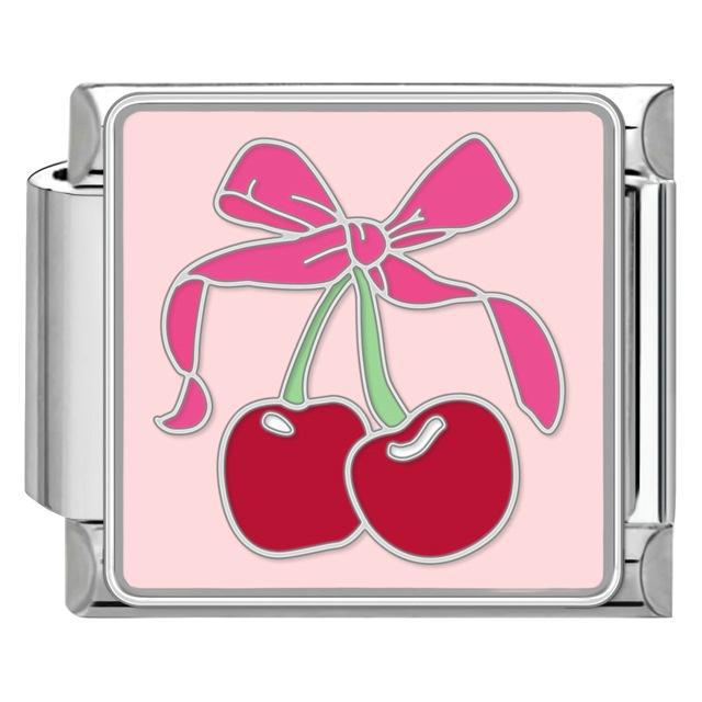Wholesale DIY modular bracelet with cherry pattern,  original design,  Italian Charms Bracelet