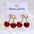 Wholesale  stainless steel red cherry earrings