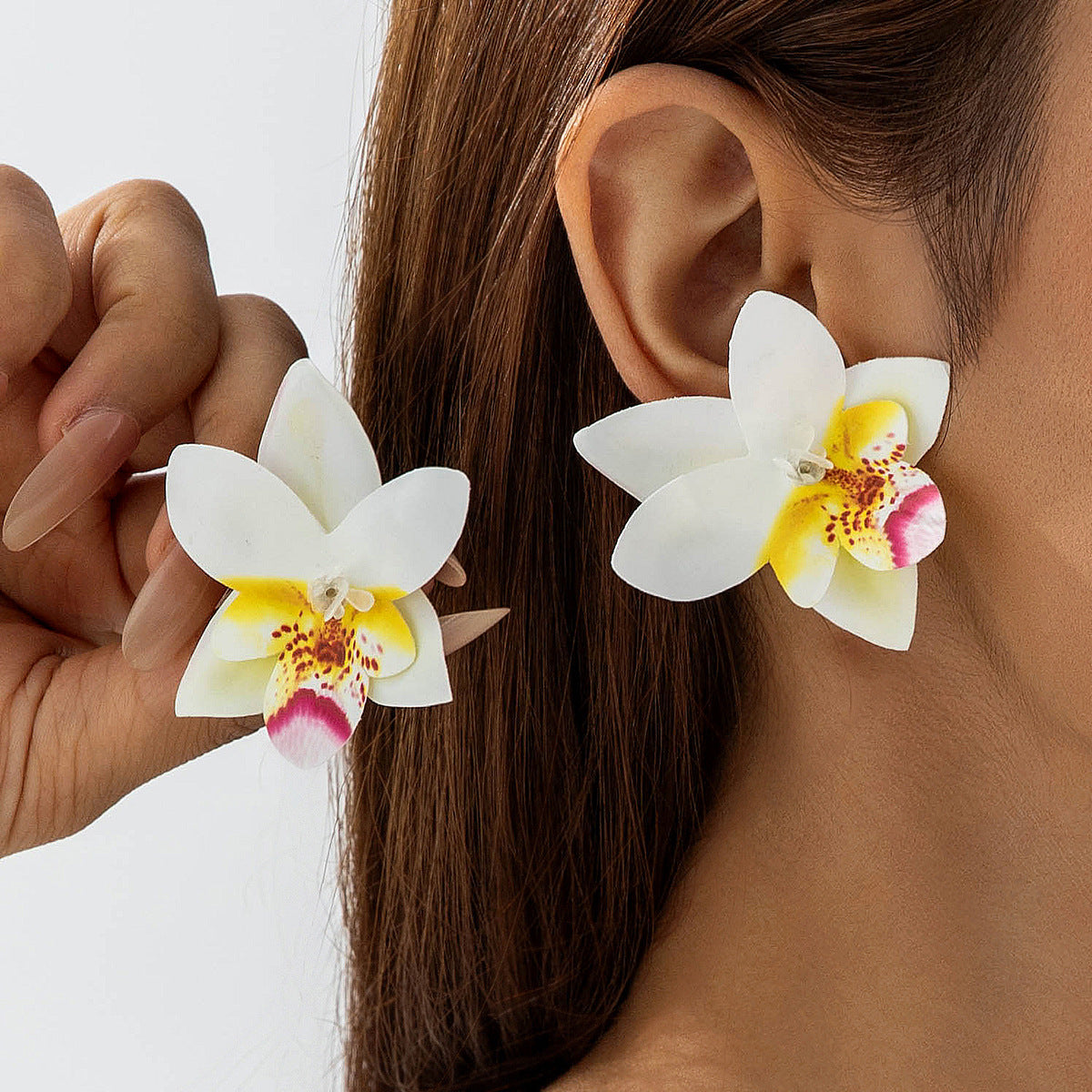 Wholesale Butterfly Orchid Flower Earrings