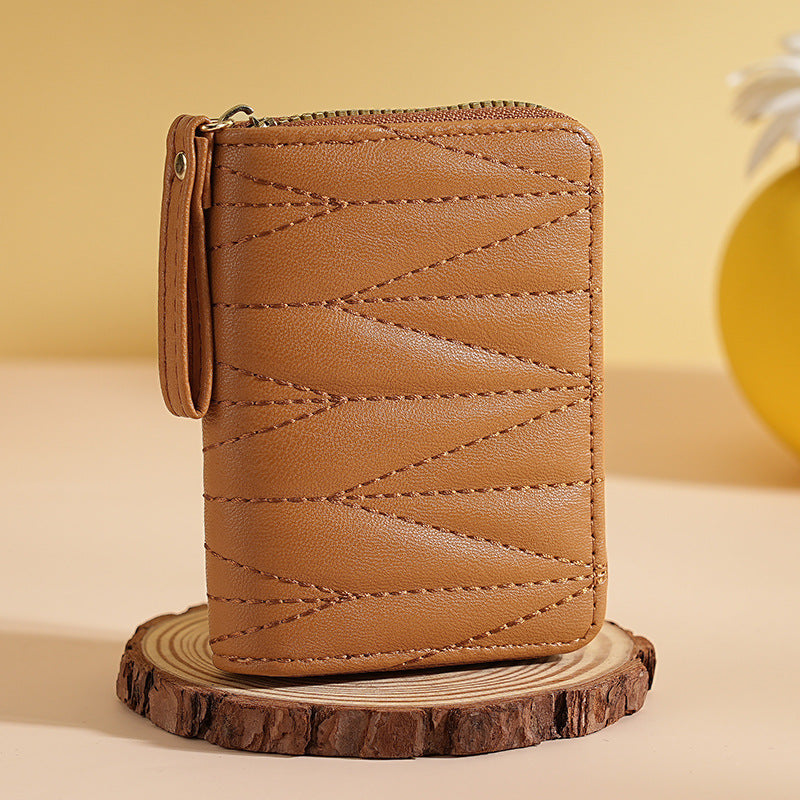 Wholesale Chic Macaron Pastel Accordion Card Wallet For Women PU Credit Card Organizer Everyday Casual Coin Purse