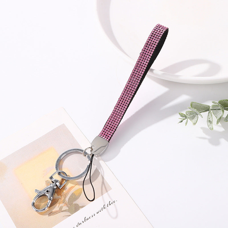 Wholesale Diamond lanyard Crystal Diamond wristband  keychain