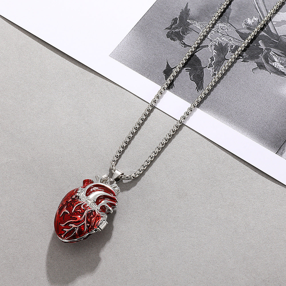 Wholesale Retro Design Openable Heart Locket Pendant Necklace Alloy Jewelry Accessory