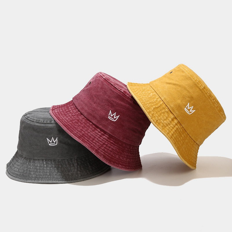 Wholesale Crown Embroidered Fisherman Hat