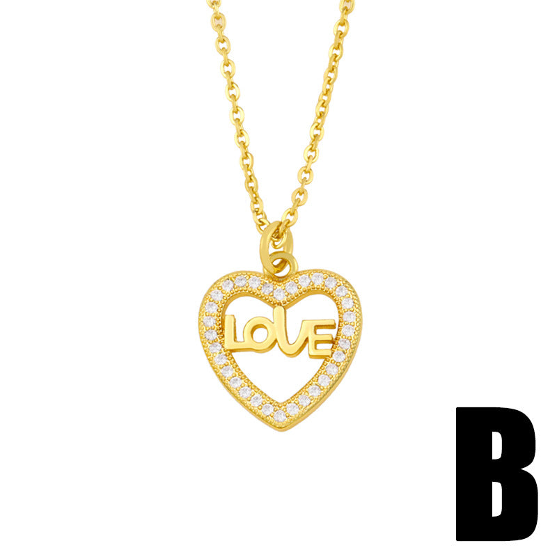 Wholesale Mother's Day Letter Mama Pendant Copper Necklace ACC-NE-AS005