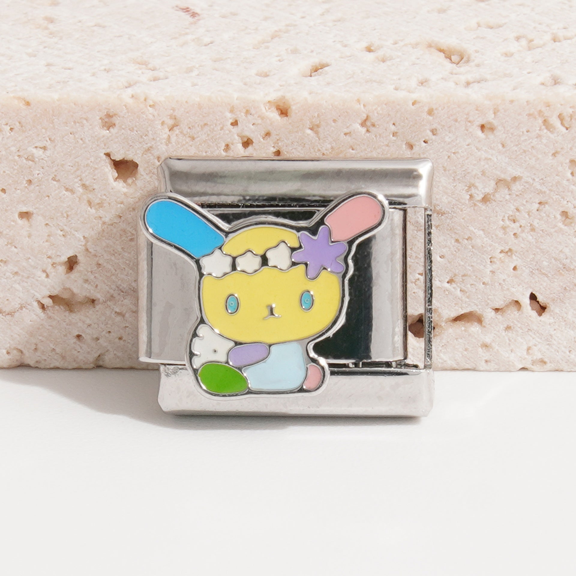 Wholesale 10pcs Italian Charm Bracelet 9mm DIY Splicing Cartoon Cute Stainless Steel Composable Bracelet