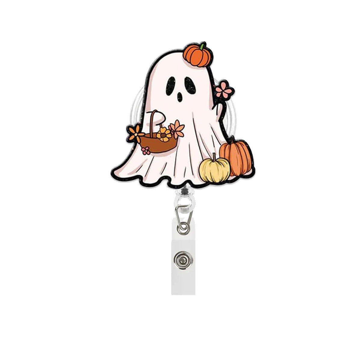 Wholesale Acrylic Ghost Retractable Badge Reel  Gift DIY Accessory