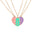 Wholesale  fashion personality best friends love stitching  pendant set chain necklace