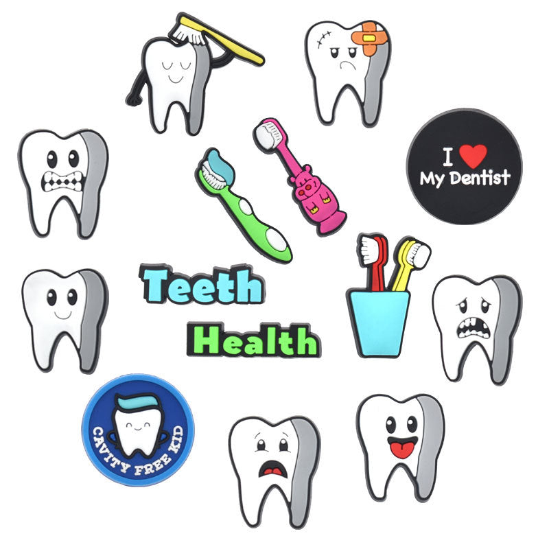 Wholesale Random 100pcs Teeth Series Shoes Accessories Shoes Charms