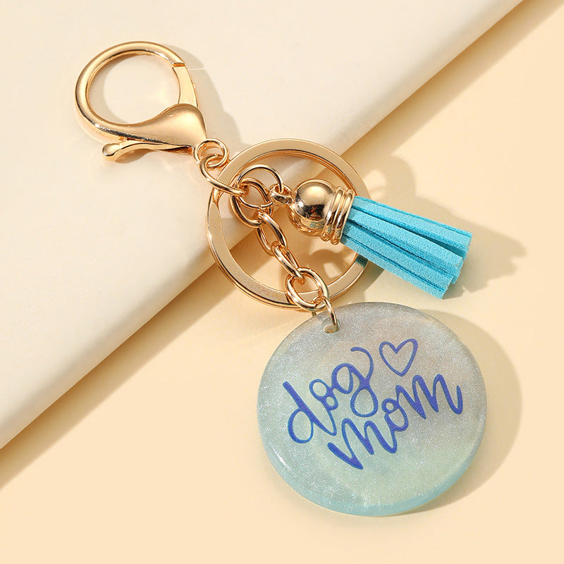 Wholesale Mother's Day MOM Resin Tassel Keychain ACC-KC-HuiWen011
