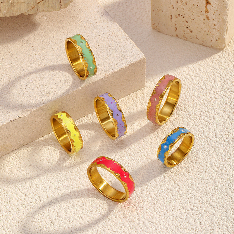 Wholesale exquisite and sophisticated stainless steel ring