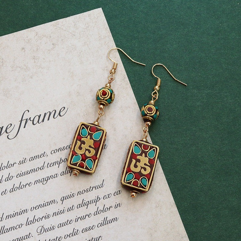 Wholesale Vintage Exotic Style Tibetan Earrings ACC-ES-Luox002