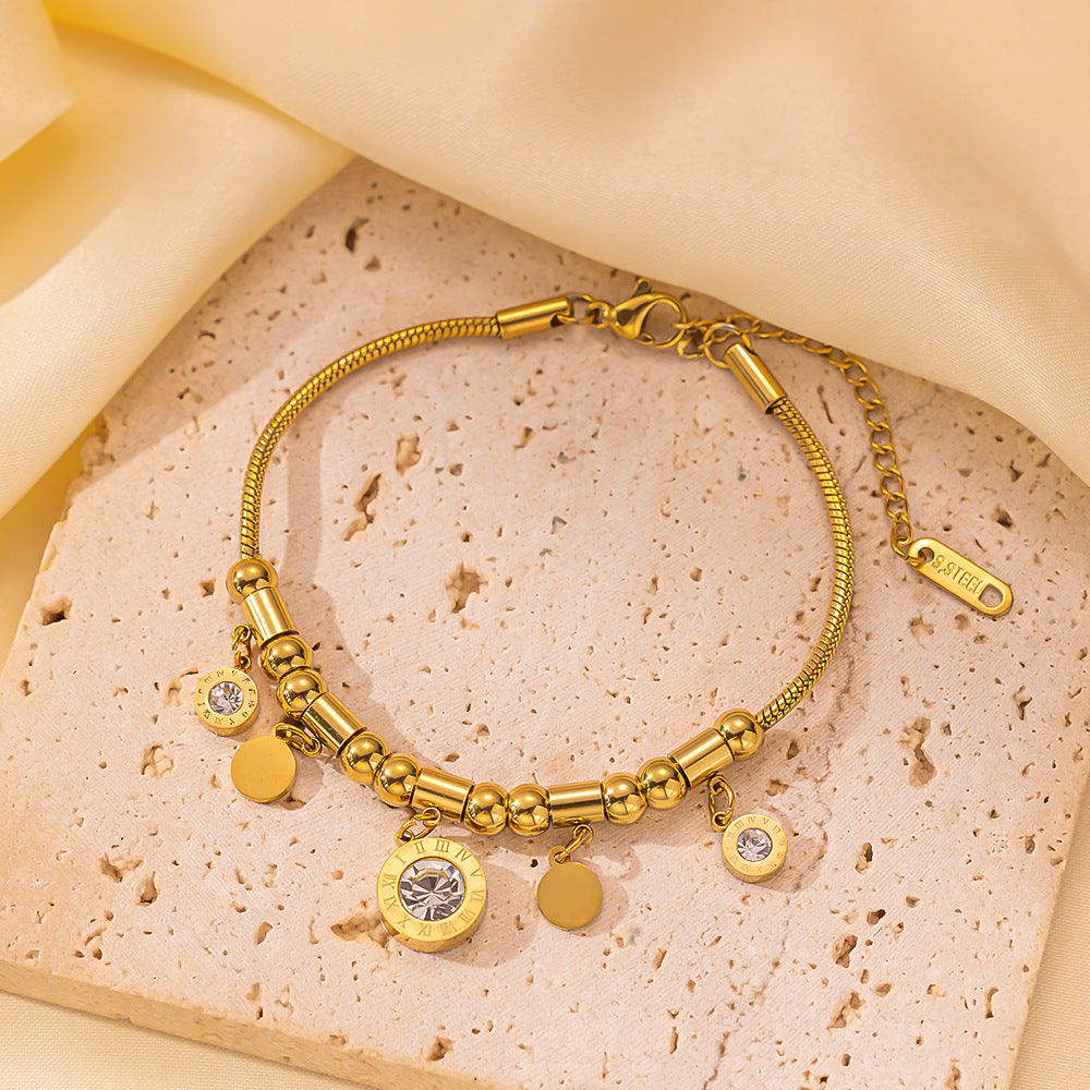 Wholesale Vintage Titanium Steel Necklace Turquoise Pendant Necklace ACC-NE-Tais006