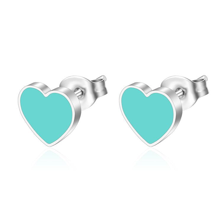 Wholesale Colorful Candy Series Stainless Steel Heart Earrings ACC-ES-MuShan060
