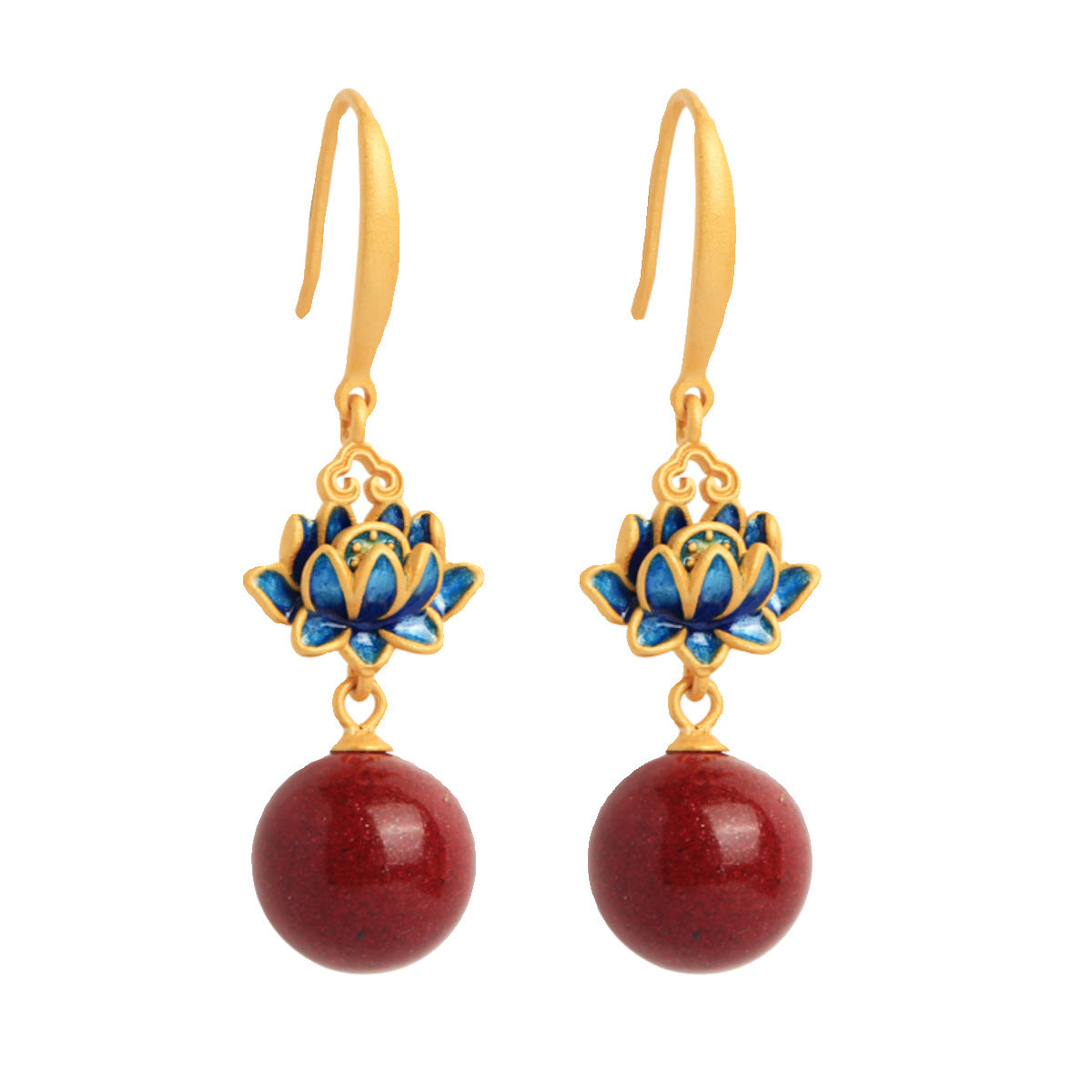 Wholesale Vermillion Lotus Earrings