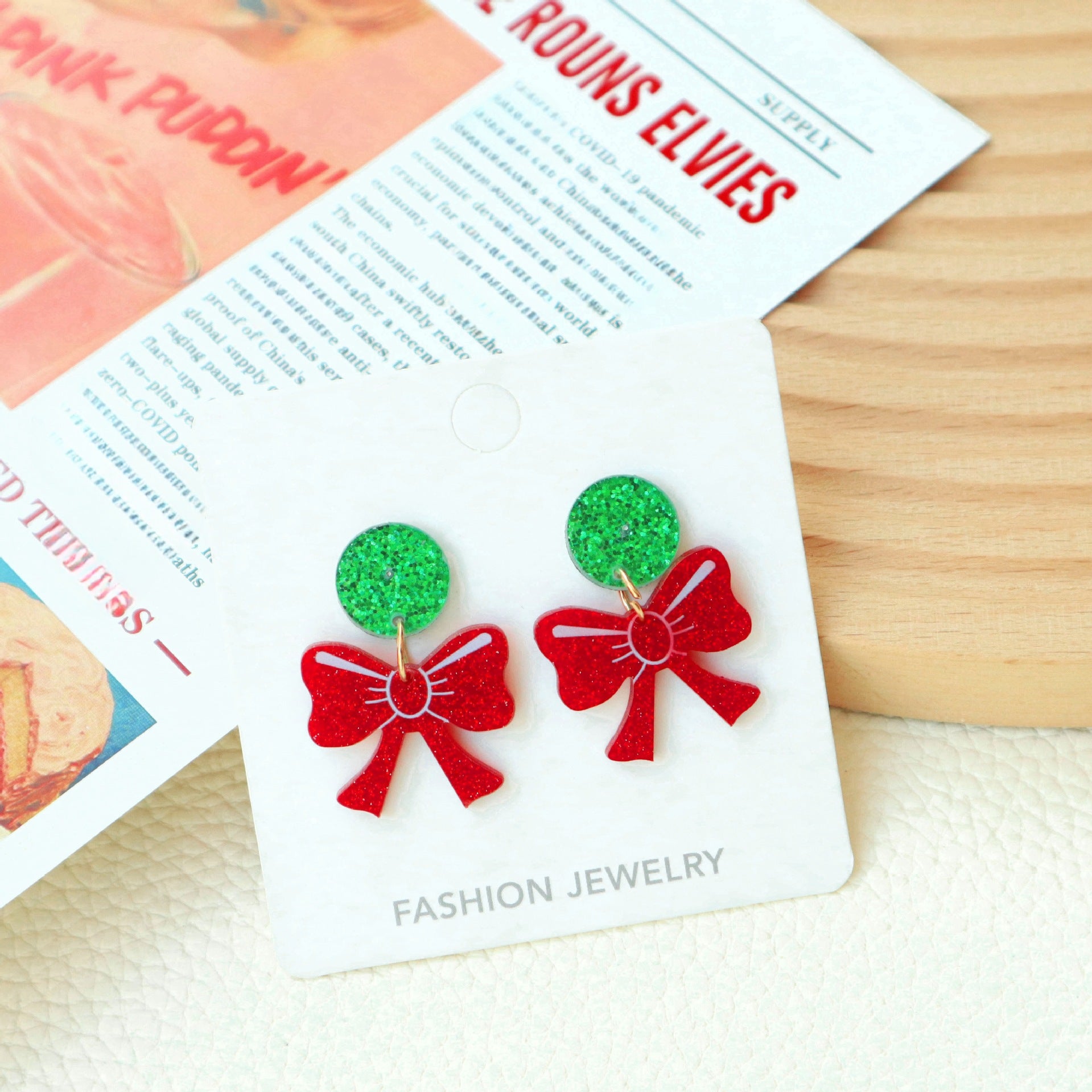 Wholesale Bow Ear Drop Earrings Design Winter Valentine's Day Earring