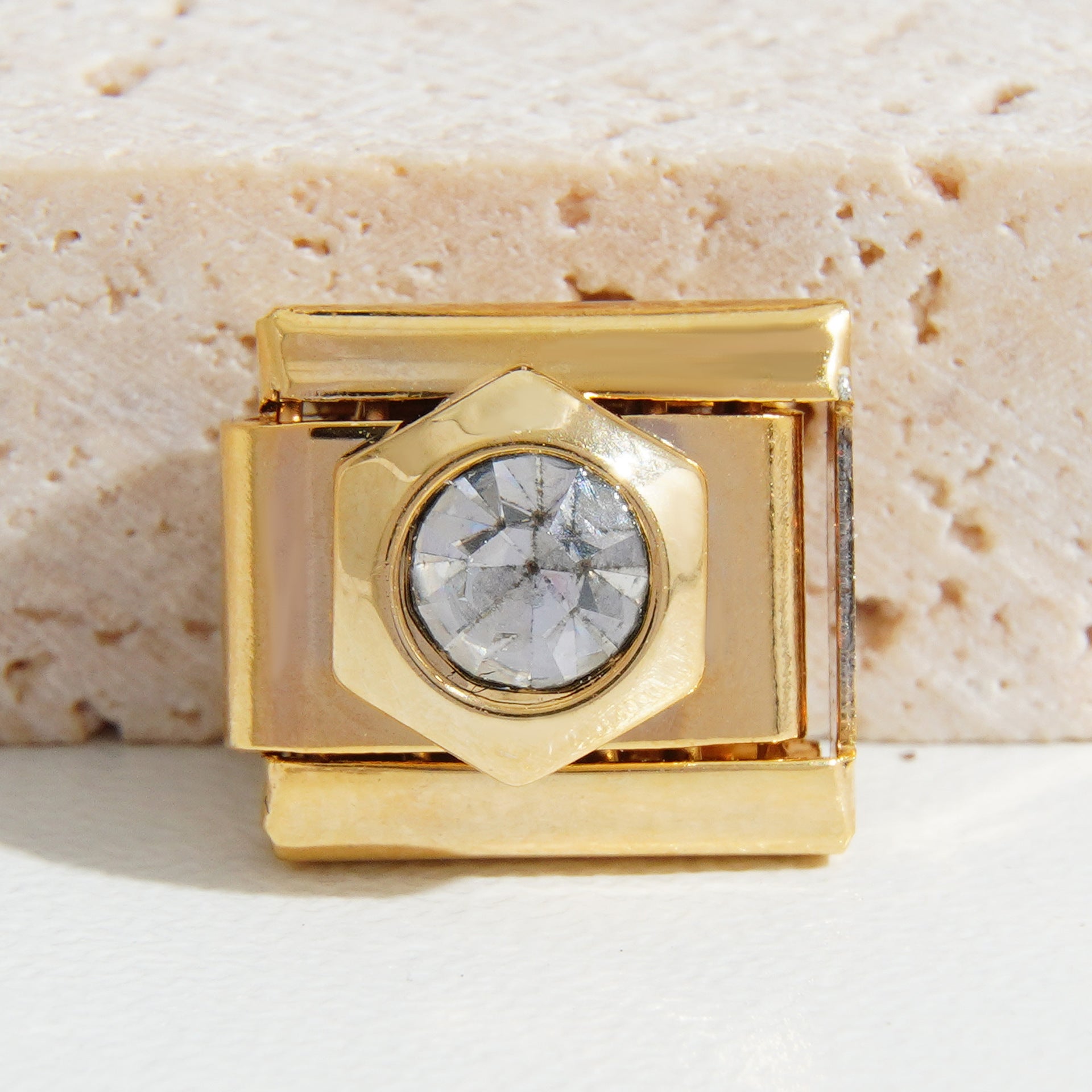 Wholesale  9mm Italian Charm Starter Bracelets DIY square Single Section Creative Stainless Steel Composable Bracelet