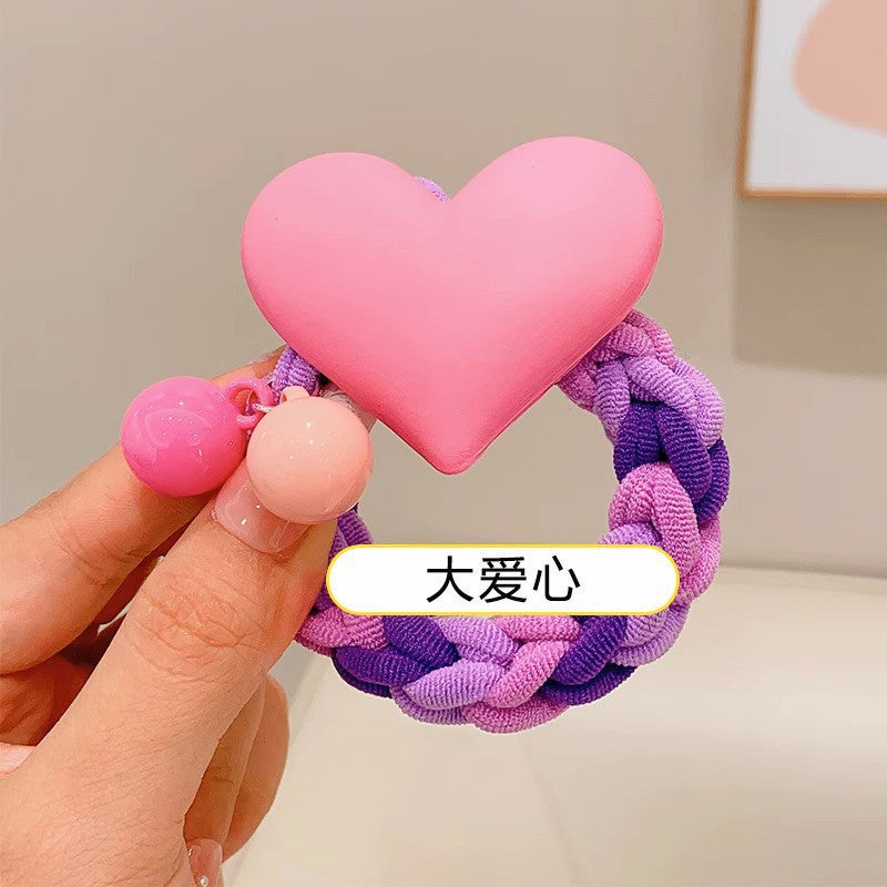 Wholesale 10pcs Cute Cartoon Rainbow Braided Hair Band Hair Scrunchies ACCVIP-HS-Huidi001