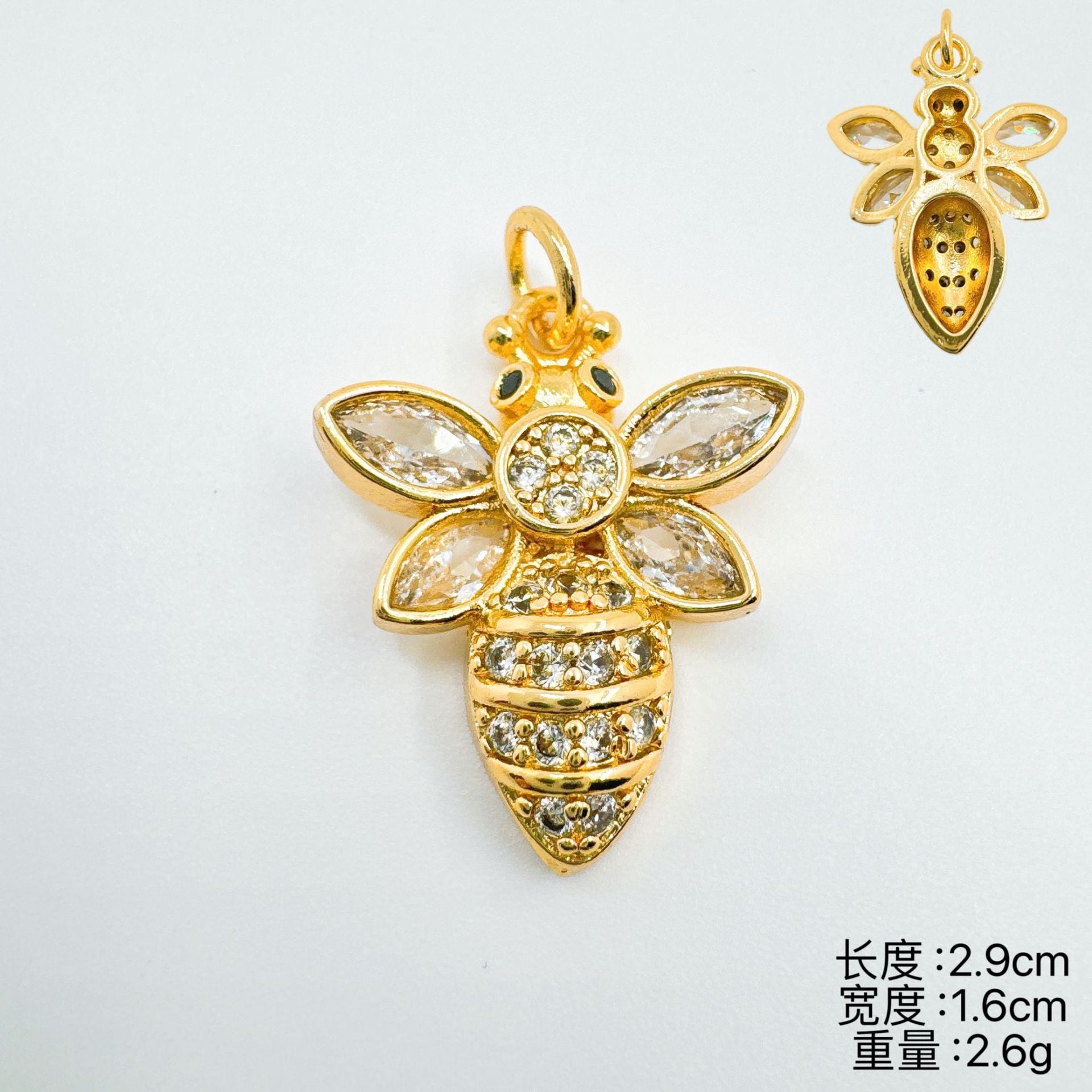 Wholesale Trendy Bee Butterfly Necklace Copper Electroplated Layering Jewelry Gift for Women