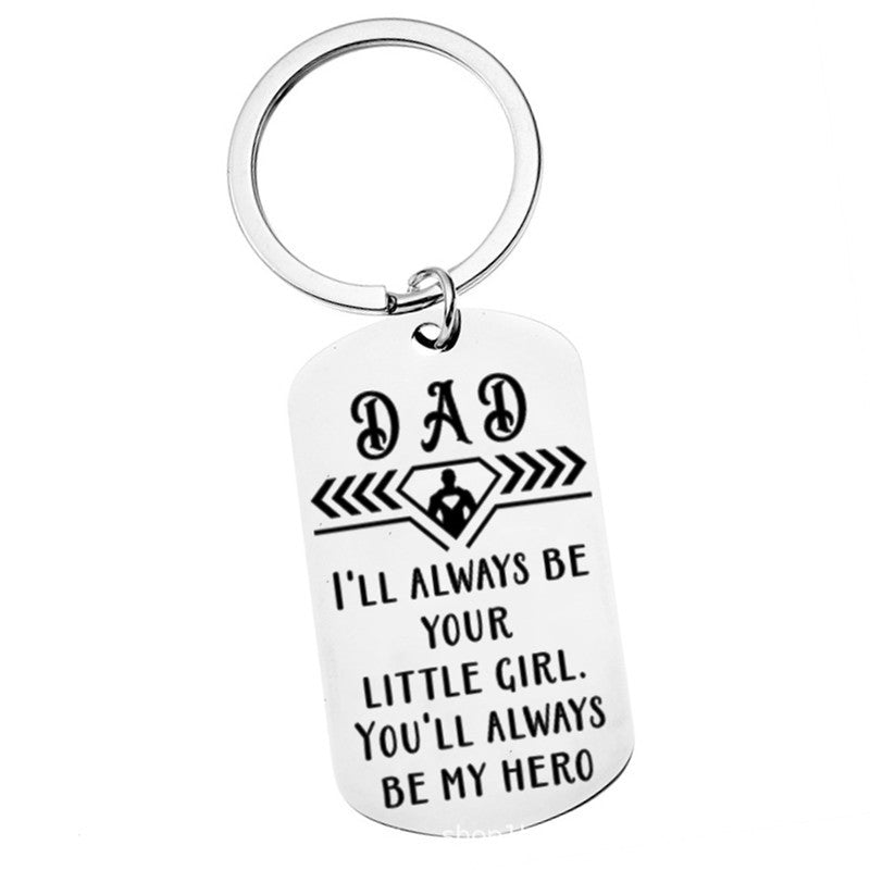 Wholesale Stainless Steel Keychain Engraving Father's Day Commemorative Gift ACC-KC-Chenz007