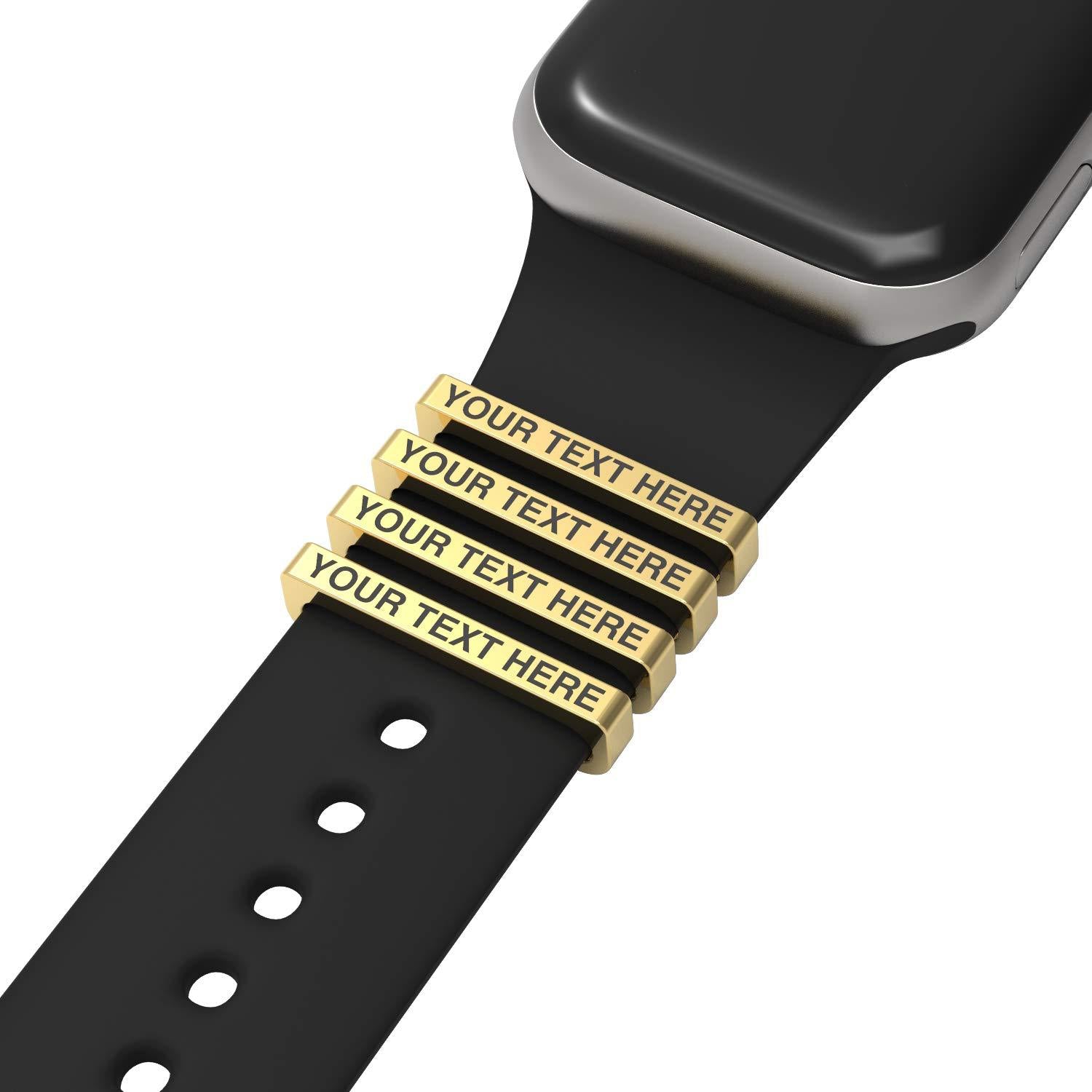 Wholesale Stylish Decorative Buckle Pendant Zinc Alloy Electroplated Laser Engraved Letters For Strap