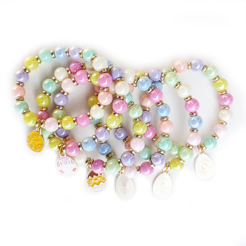 Wholesale  Easter egg bracelet acrylic beaded accessories