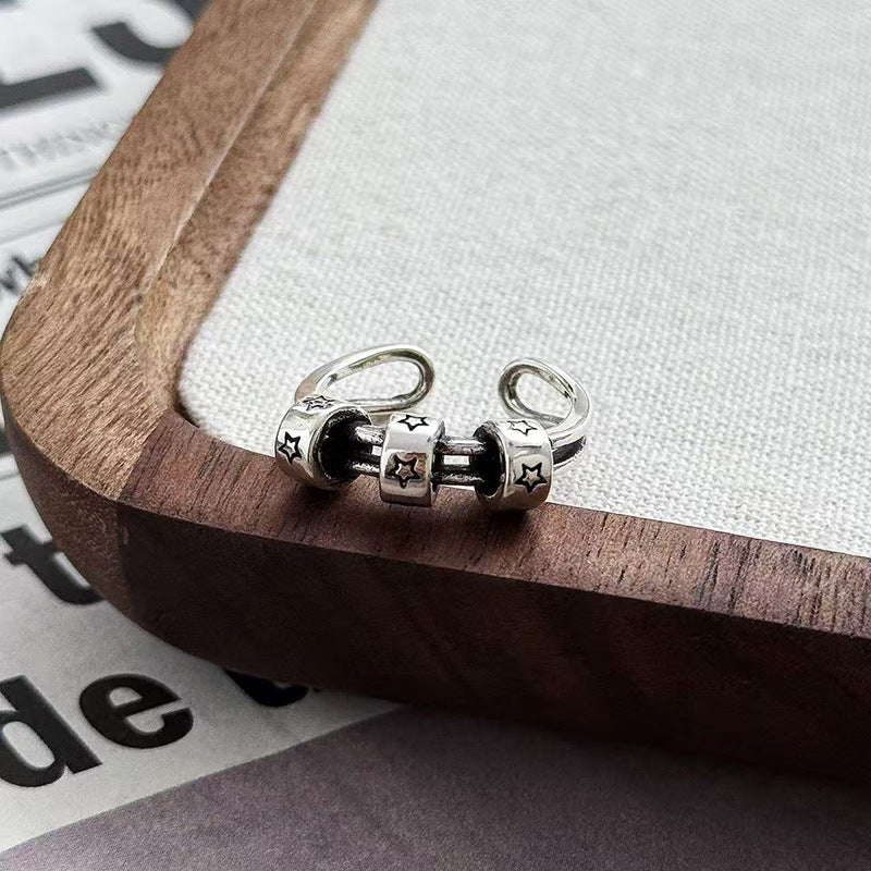 Wholesale Vintage Distressed Cross Ring Copper Zircon Stackable Fashion Accessory
