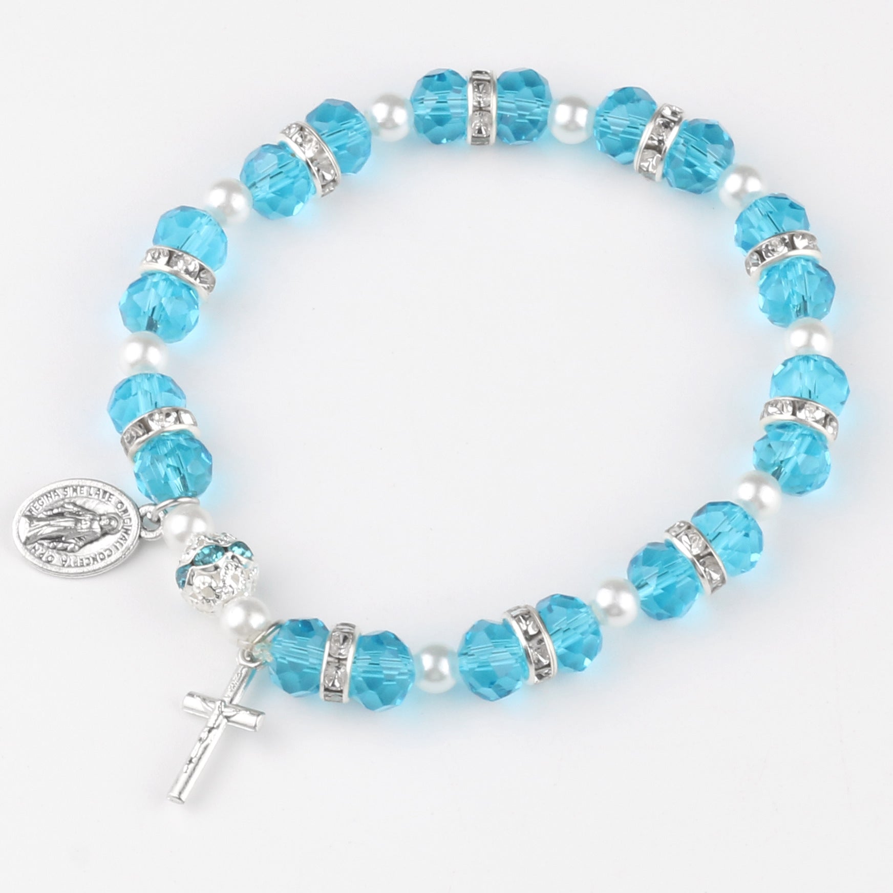 Wholesale Crystal Cross Stretch Beaded Bracelet