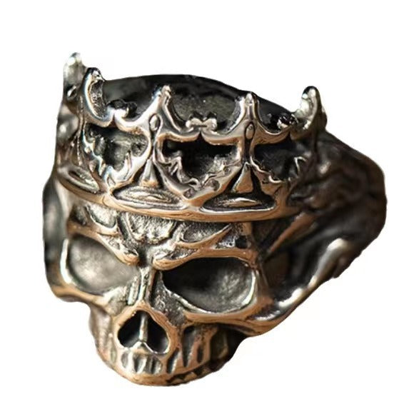 Wholesale Skull Ring Retro Old Style Fashion Open Ring