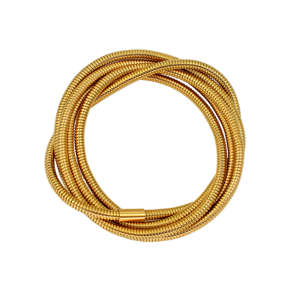 Wholesale Simple Style Geometric 304 Stainless Steel Bracelets 18k Gold Plated Bracelet ACC-BT-MeiSD004